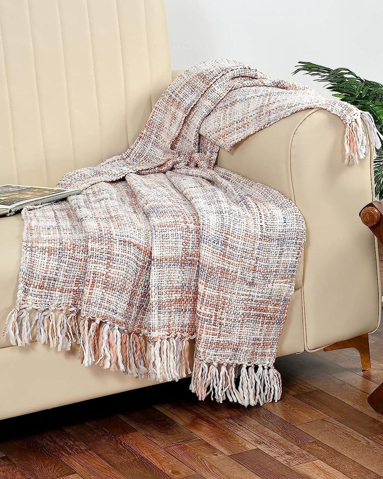 بطانية وافل قطنية منزلية