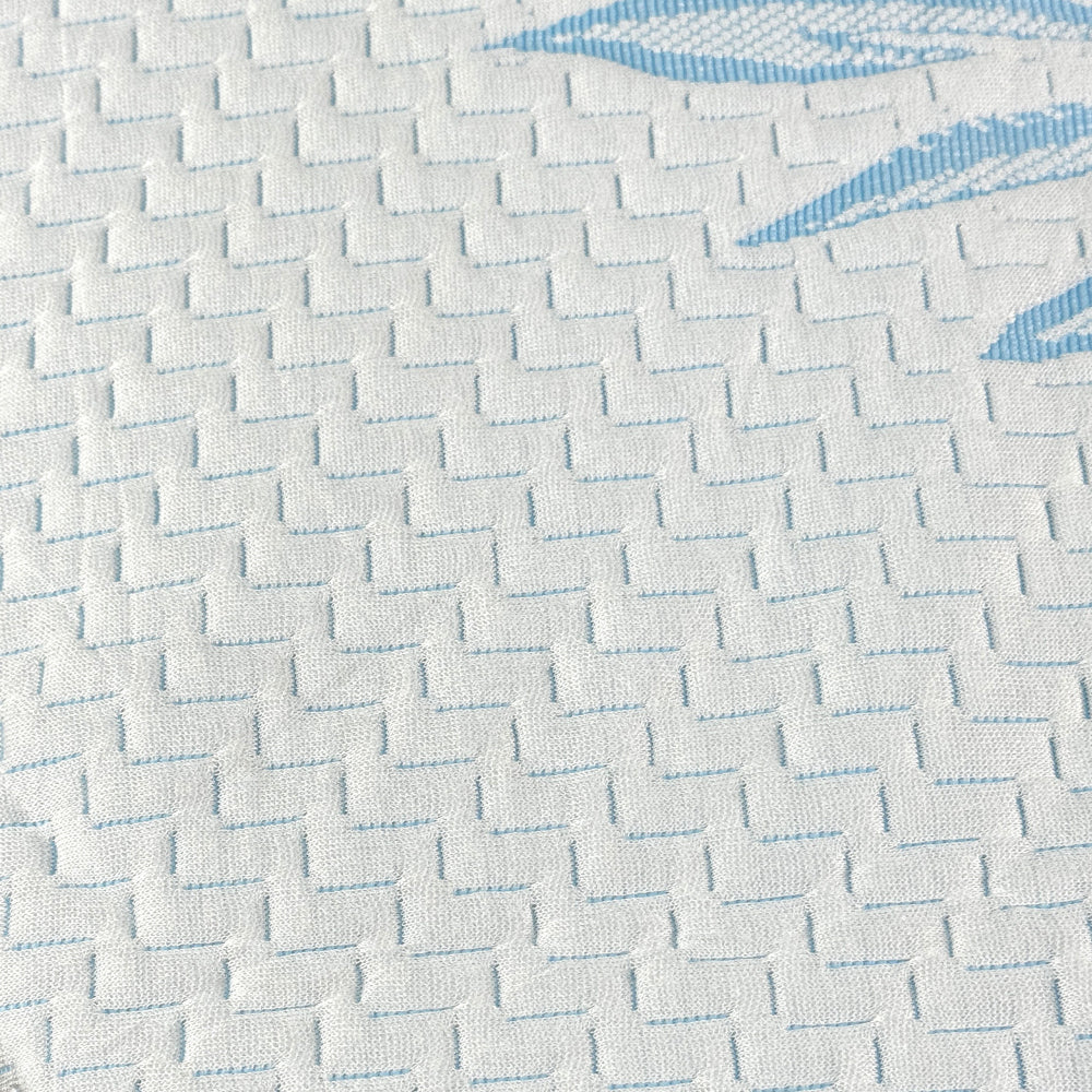 واقي مرتبة مقاوم للماء من القطن المنزلي مصنوع من الخيزران باللون الأزرق