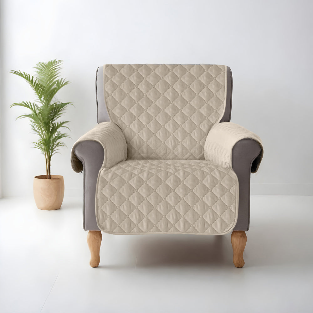 Cotton Home Premium 1 Seater Quilted Sofa Protector
