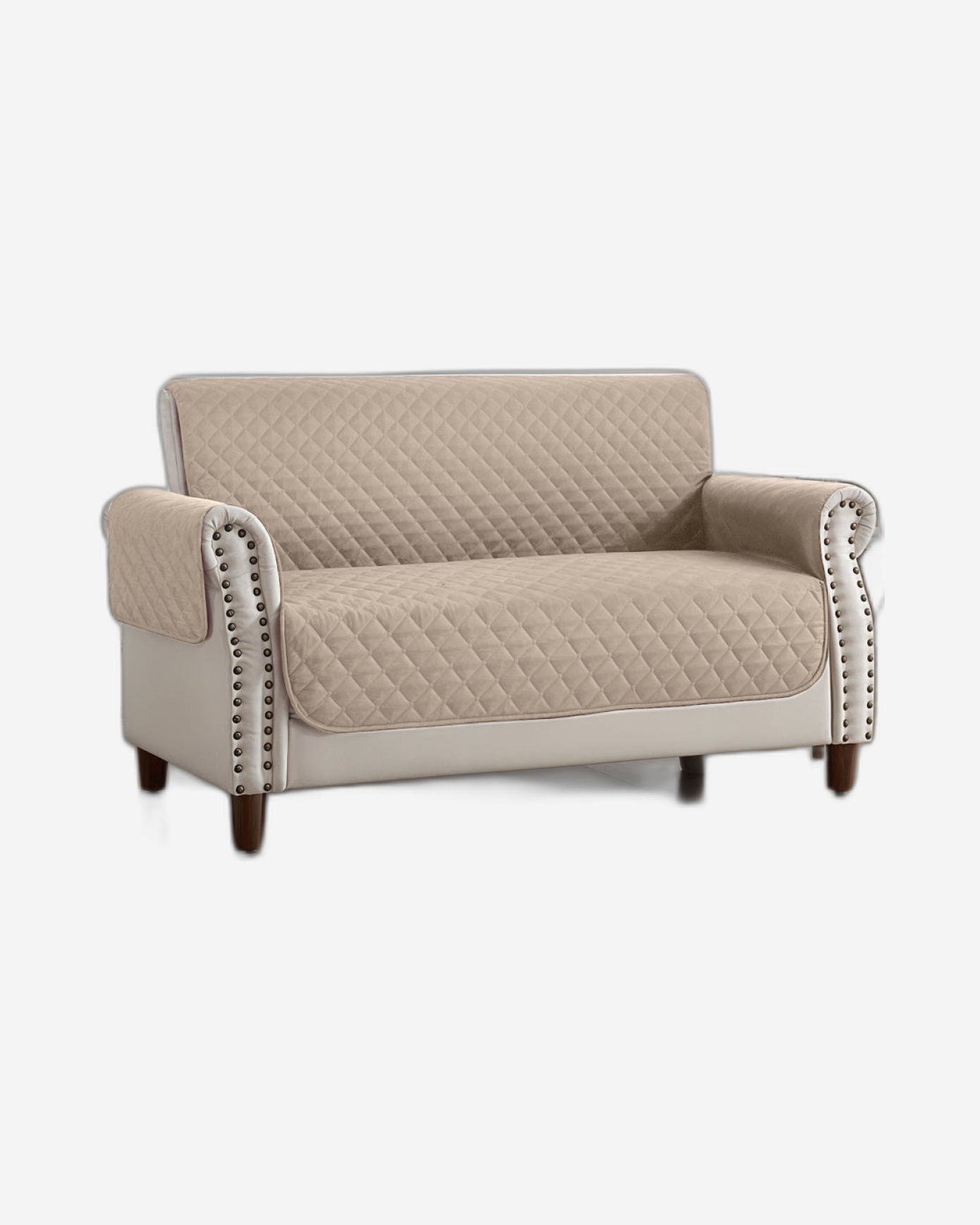 واقي أريكة مبطن بريميوم من القطن المنزلي لشخصين