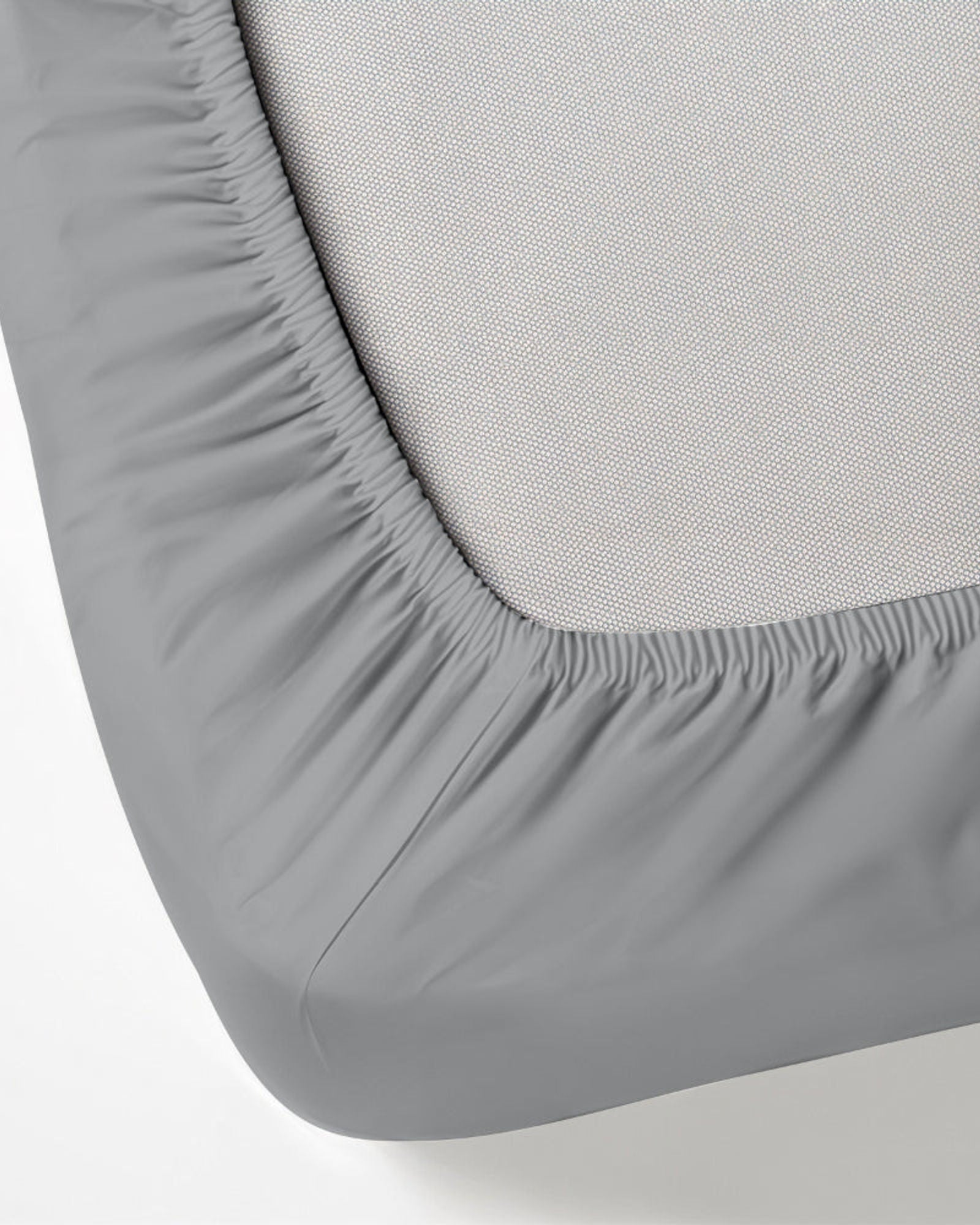 طقم ملاءات قطنية منزلية مكون من 3 قطع مع غطاء وسادة - فضي