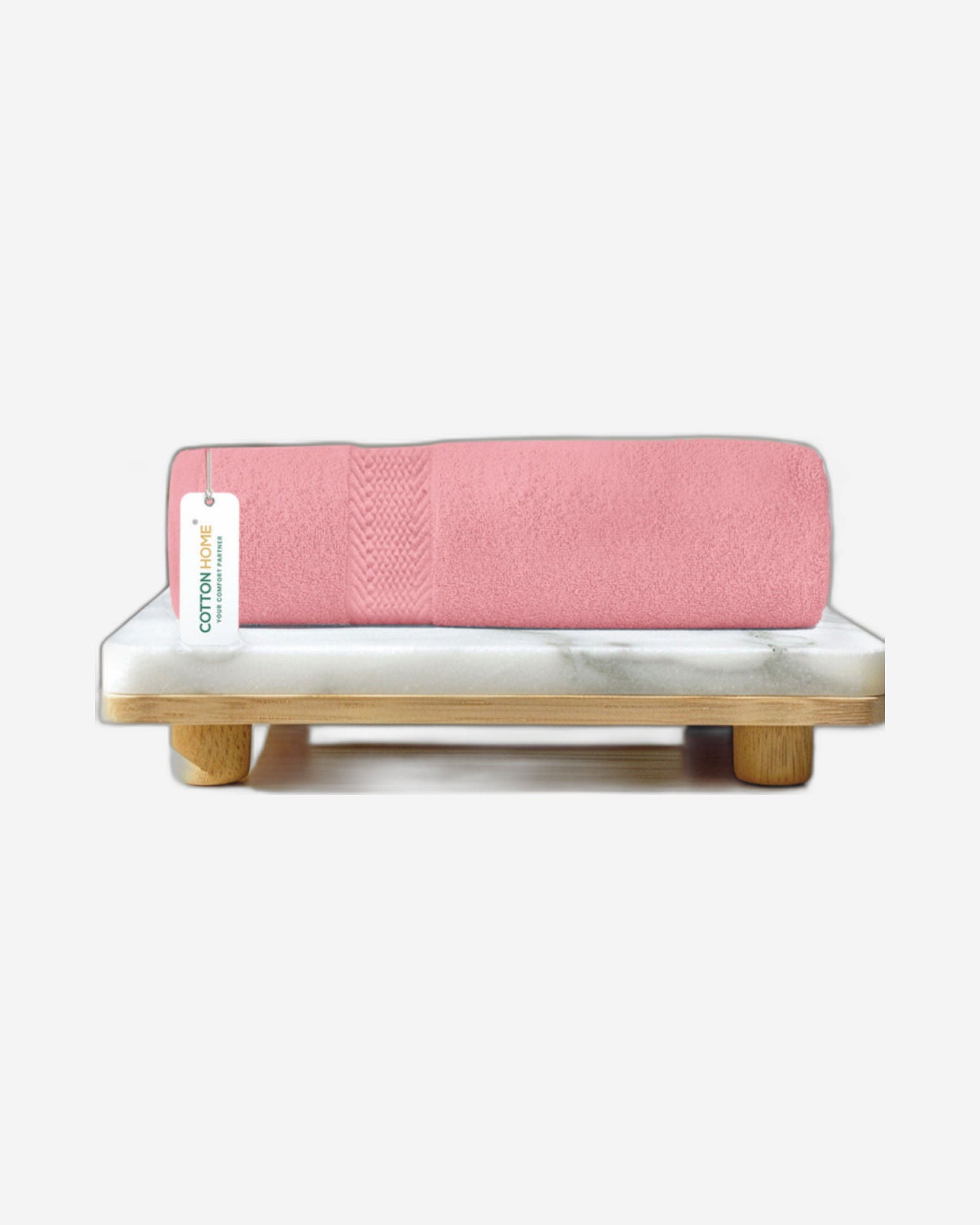 منشفة حمام قطنية فاخرة من كوتون هوم، مقاس 70×140 سم، قطعتان، 600 غرام/متر مربع، سريعة الجفاف ومتينة