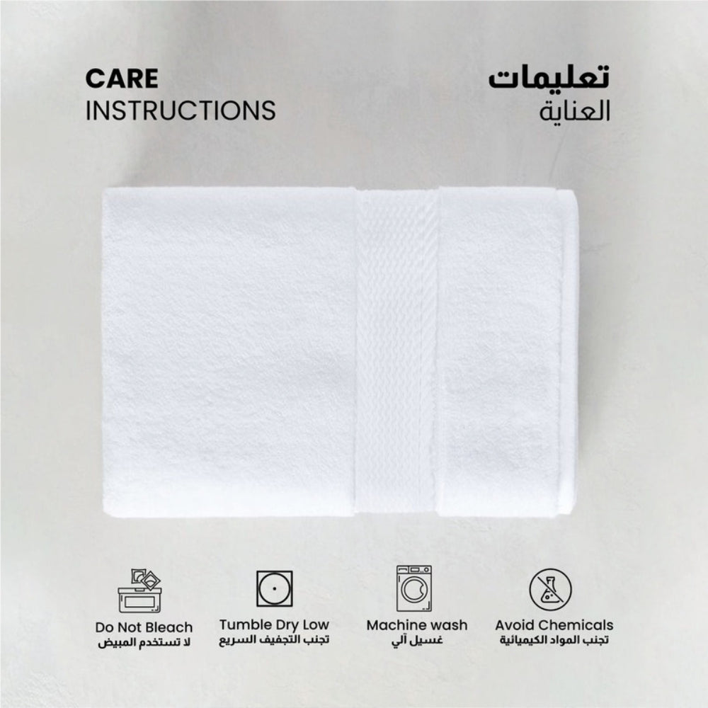 طقم مناشف قطنية فاخرة من كوتون هوم، مكون من 8 قطع: 4 مناشف للوجه (30×30 سم)، منشفتان لليدين (40×70 سم)، منشفتان للاستحمام (70×140 سم)، وزن 600 غرام/متر مربع، سريع الجفاف ومتين.