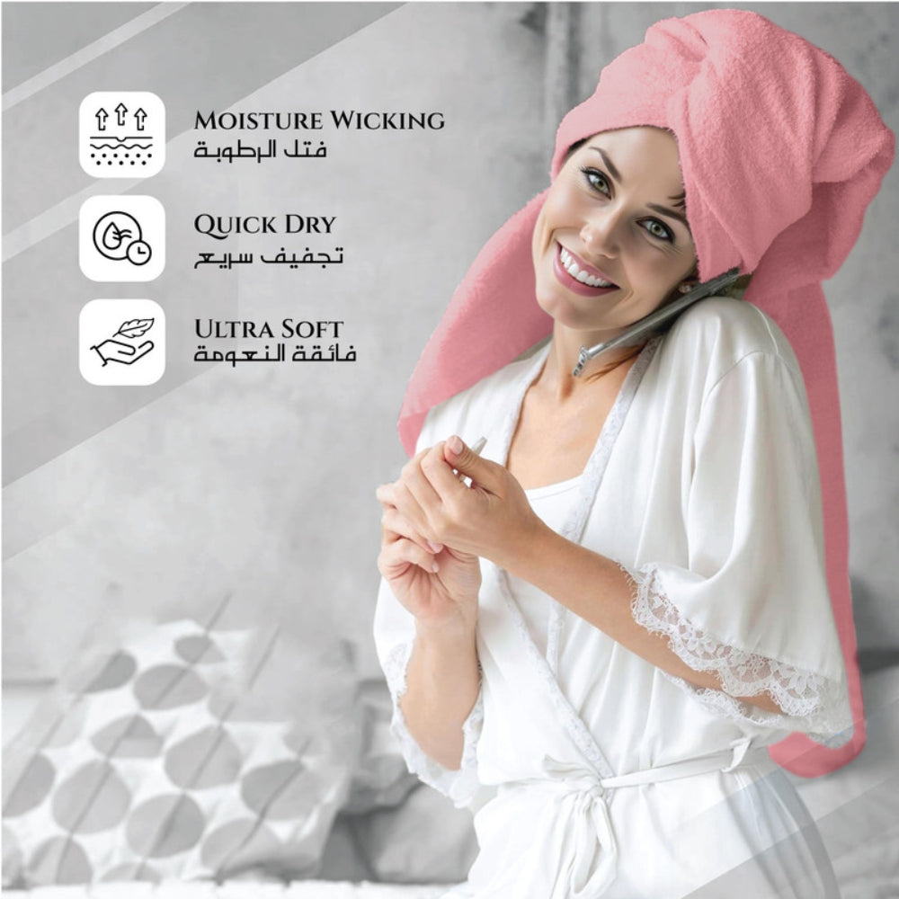 طقم مناشف قطنية فاخرة من كوتون هوم، مكون من 8 قطع: 4 مناشف للوجه (30×30 سم)، منشفتان لليدين (40×70 سم)، منشفتان للاستحمام (70×140 سم)، وزن 600 غرام/متر مربع، سريع الجفاف ومتين.