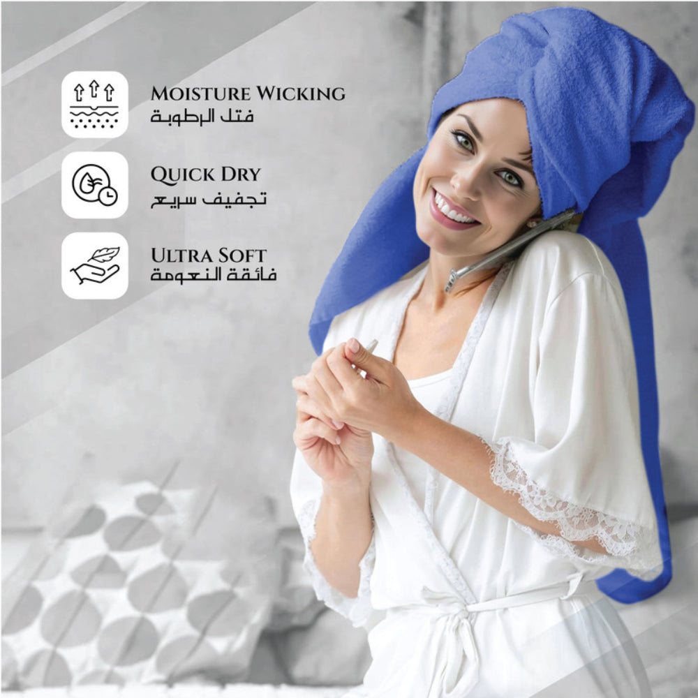 طقم مناشف قطنية فاخرة من كوتون هوم، مكون من 8 قطع: 4 مناشف للوجه (30×30 سم)، منشفتان لليدين (40×70 سم)، منشفتان للاستحمام (70×140 سم)، وزن 600 غرام/متر مربع، سريع الجفاف ومتين.