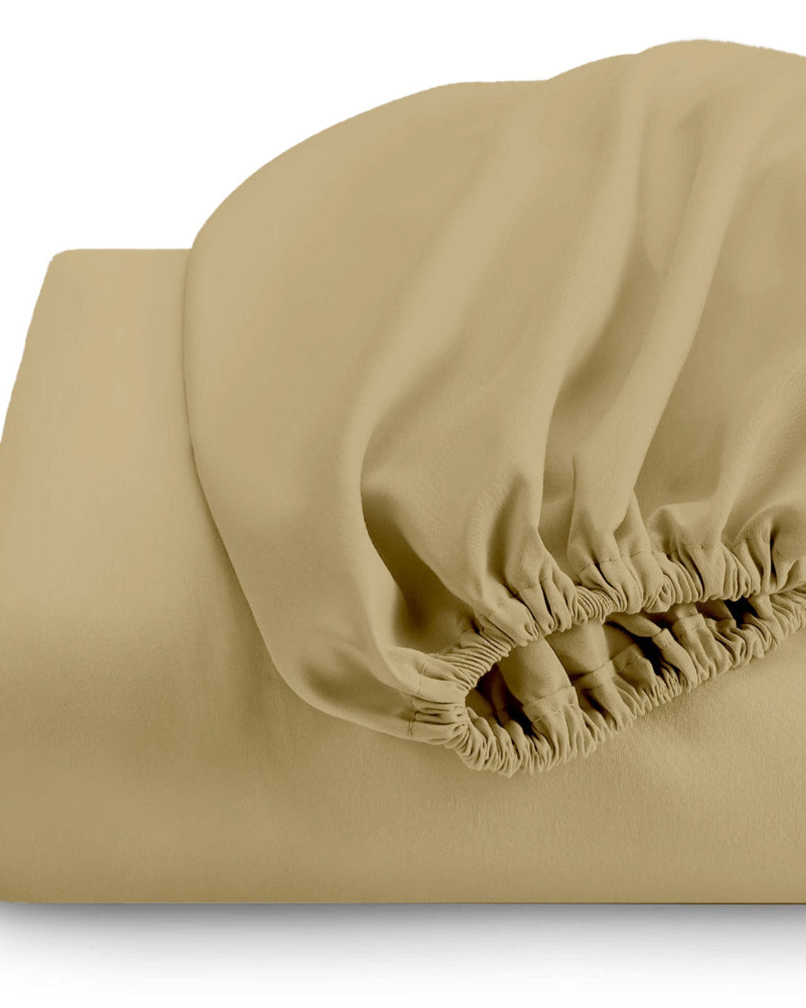 ملاءة سرير قطنية منزلية قطعة واحدة فائقة النعومة بلون الخردل