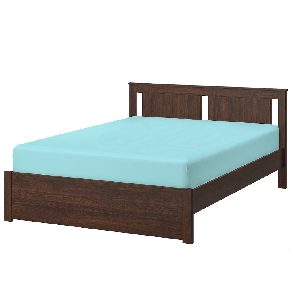 ملاءة سرير قطنية منزلية فائقة النعومة، قطعة واحدة، فيروزي