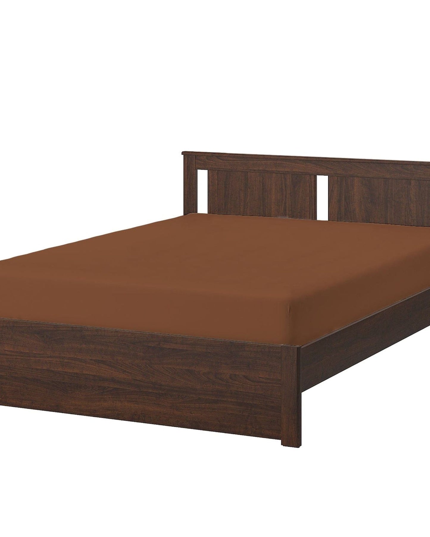 ملاءة سرير قطنية منزلية قطعة واحدة فائقة النعومة بلون بني شوكولاتة