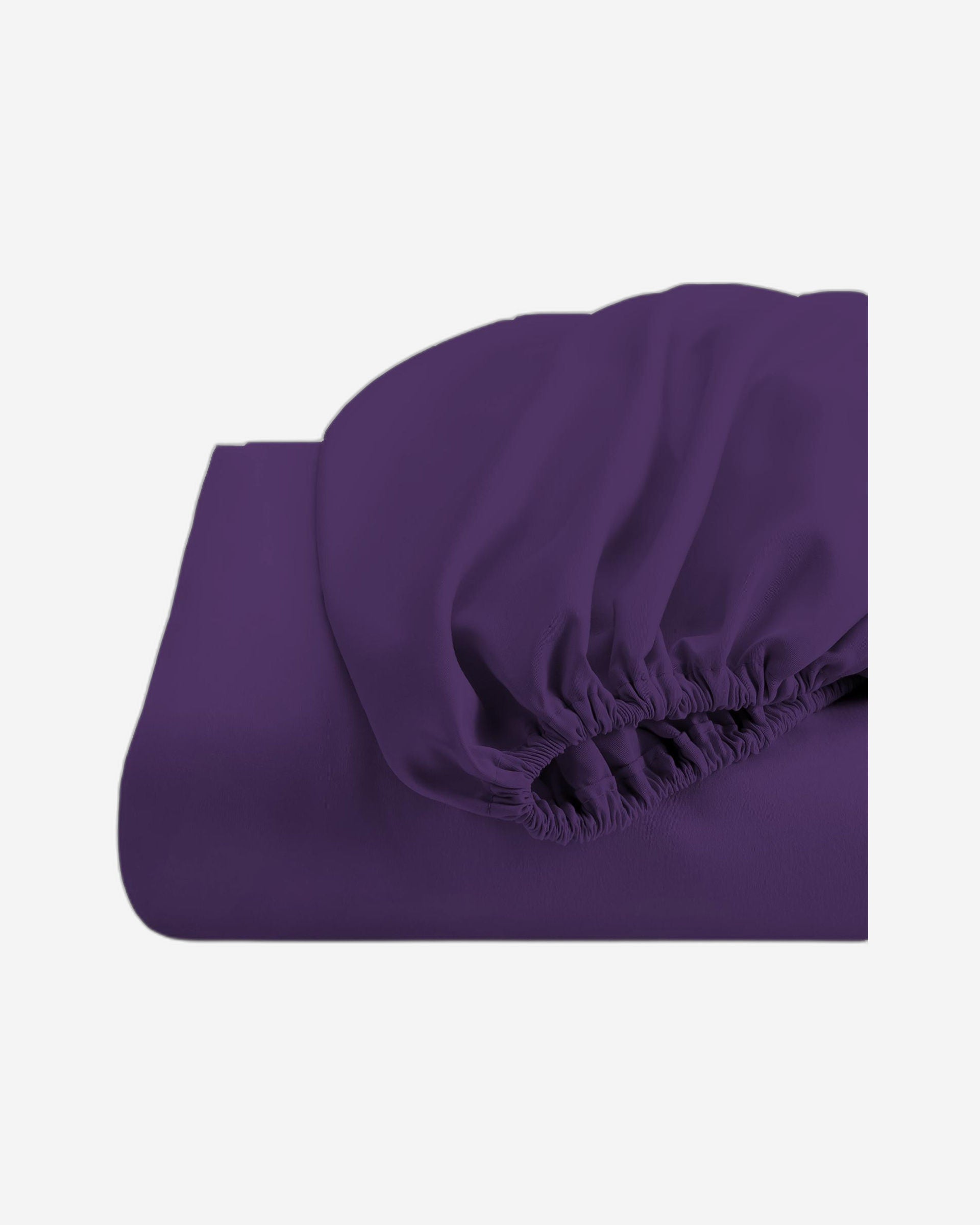 ملاءة سرير قطنية منزلية قطعة واحدة فائقة النعومة بلون أرجواني داكن