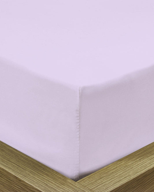 ملاءة سرير قطنية منزلية قطعة واحدة فائقة النعومة بلون أرجواني فاتح