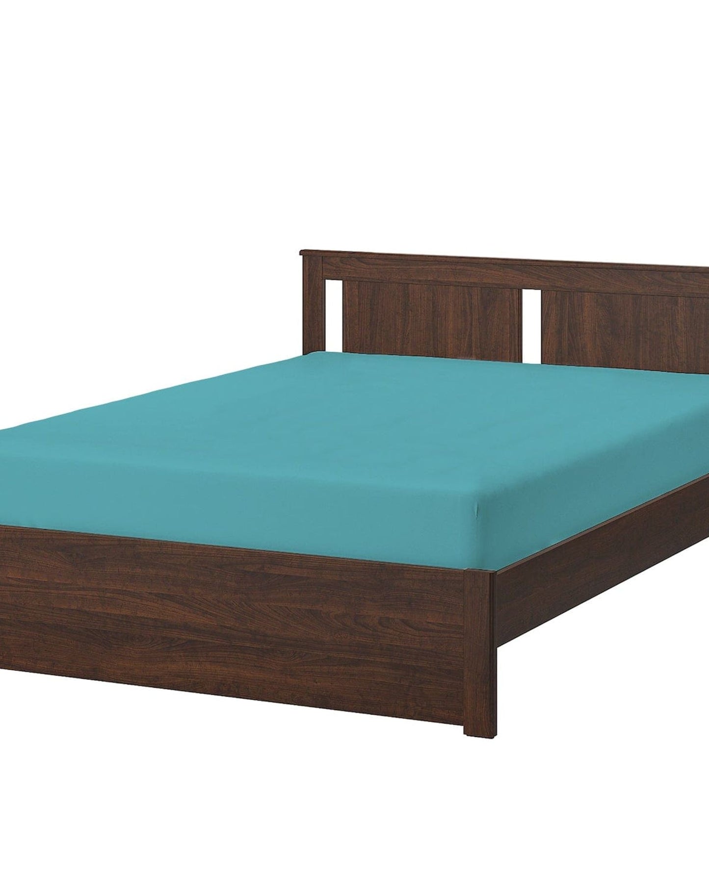 ملاءة سرير قطنية منزلية قطعة واحدة فائقة النعومة بلون أزرق مخضر