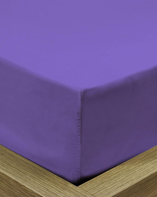 ملاءة سرير قطنية منزلية قطعة واحدة فائقة النعومة بنفسجي