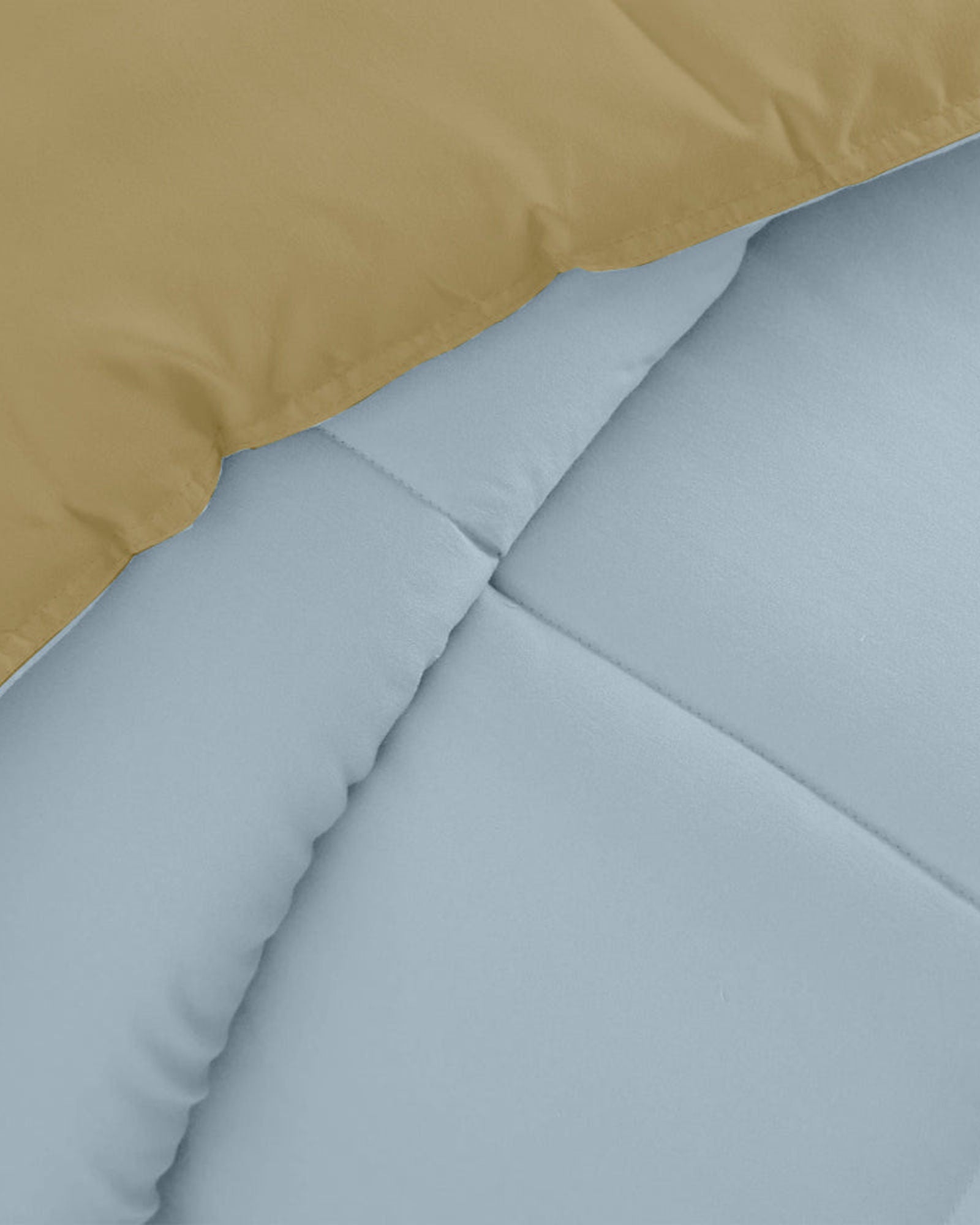 طقم لحاف قطني للكبار مكون من 3 قطع قابل للعكس، أزرق سماوي