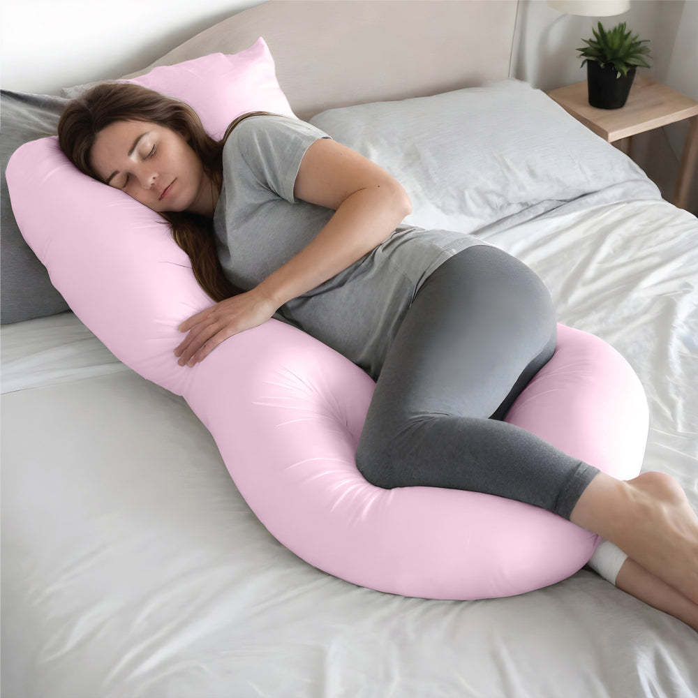 Cotton Home Pregnancy Pillow Pink