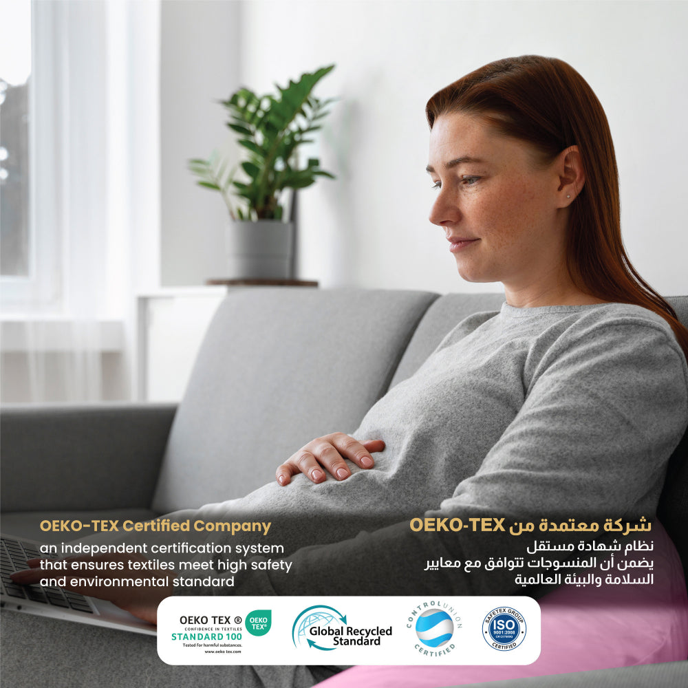 وسادة قطنية منزلية للحمل باللون الوردي