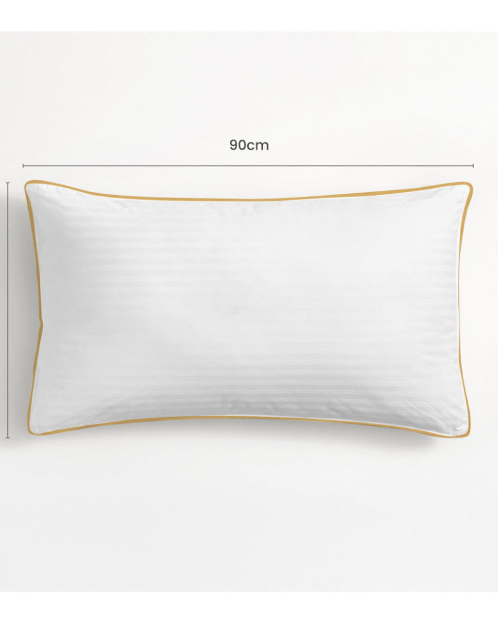 وسادة قطنية مخططة 100% من القطن من كوتون هوم، قطعة واحدة مع سلك ذهبي