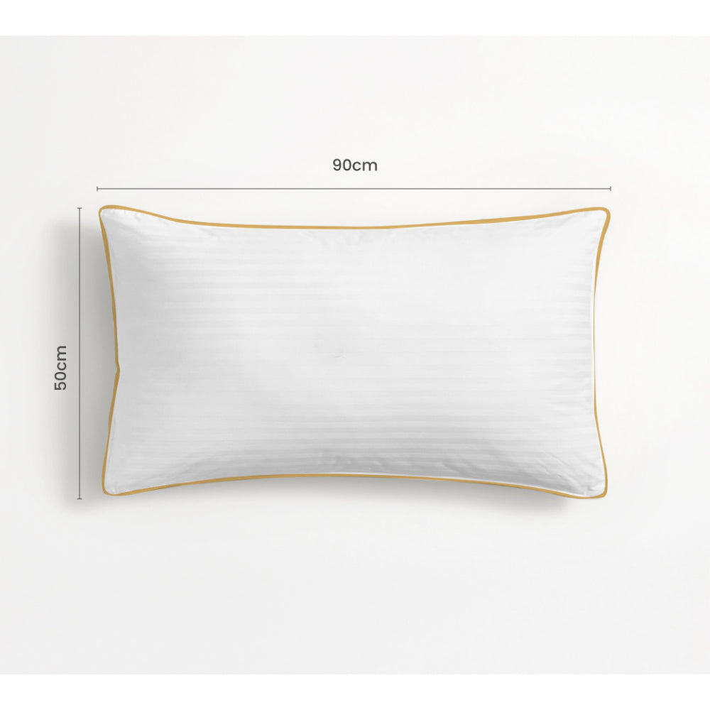 وسادة قطنية مخططة 100% من القطن من كوتون هوم، قطعة واحدة مع سلك ذهبي