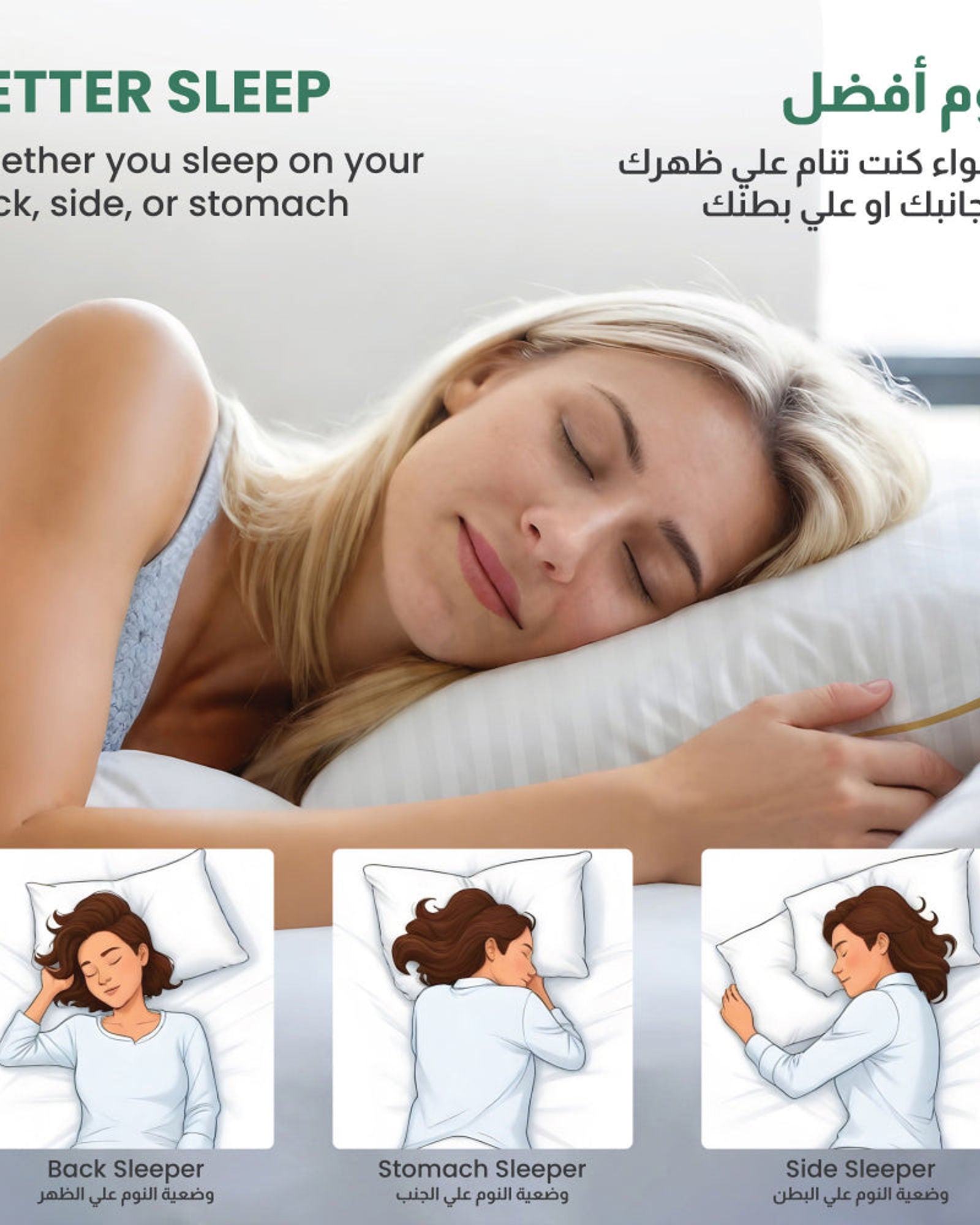 وسادة قطنية مخططة 100% من القطن من كوتون هوم، قطعة واحدة مع سلك ذهبي