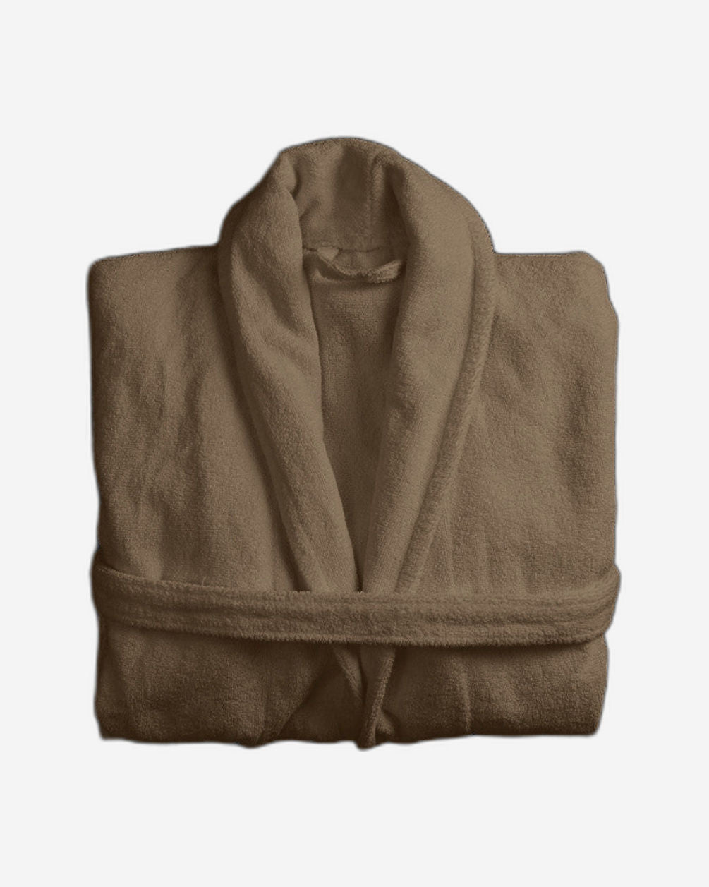 رداء حمام قطني منزلي مع جيوب، لون بني تيري وود