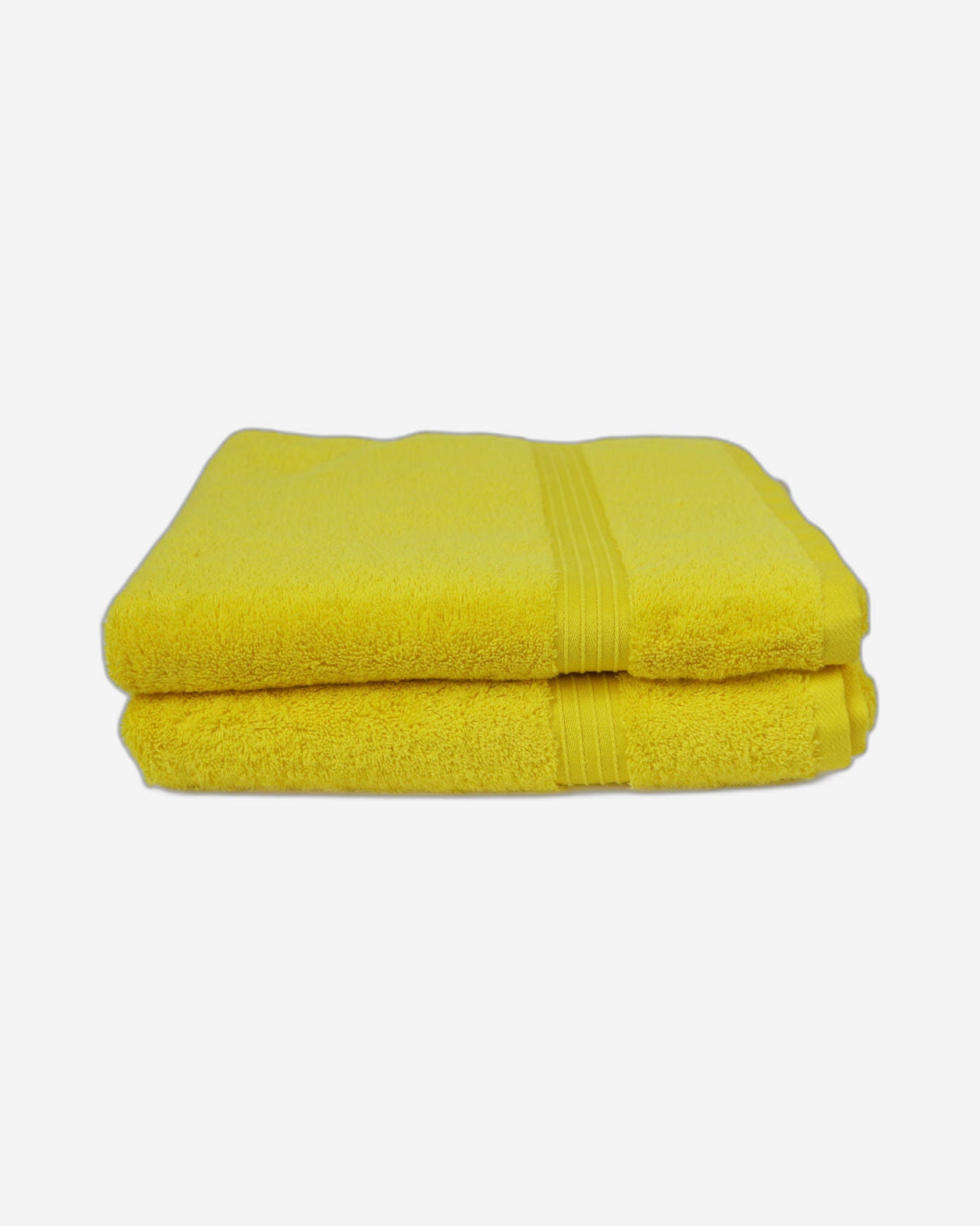 Cotton Home Bath Towel 2-piece Set Yellow