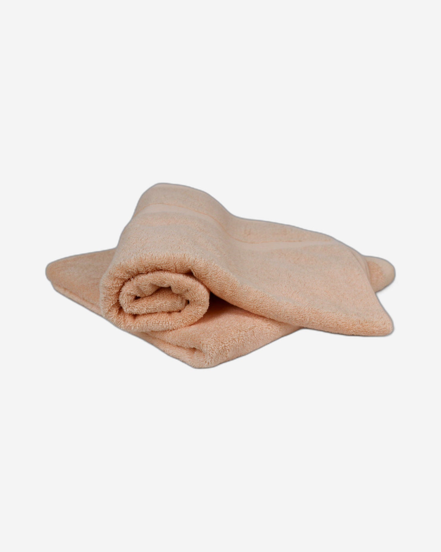 طقم مناشف حمام قطنية منزلية مكون من قطعتين بلون الخوخ