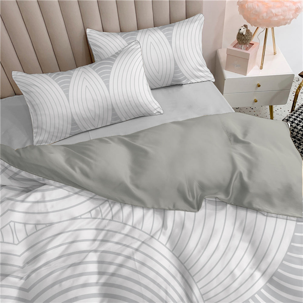 طقم لحاف قطني مكون من 3 قطع مطبوع عليه نقشة هارموني تجريدية من Cotton Home