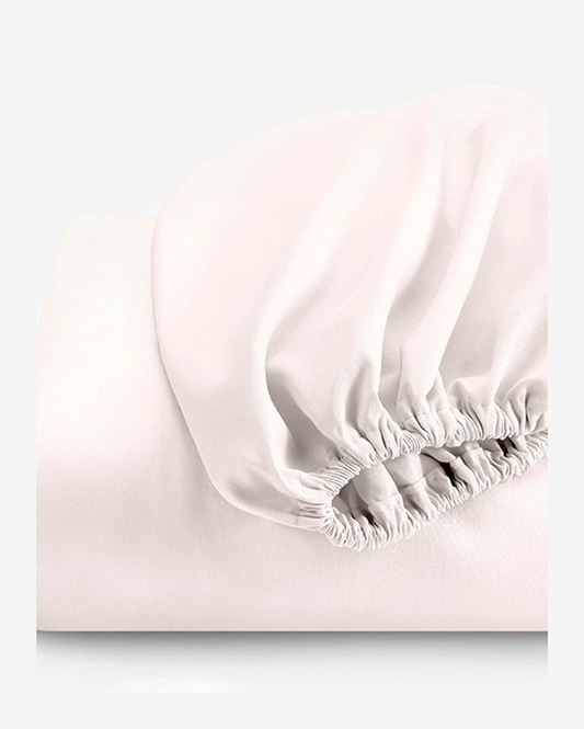 طقم ملاءات قطنية منزلية فائقة النعومة مكون من 3 قطع، عاجي