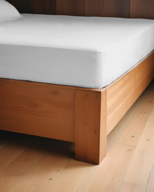 طقم ملاءات قطنية منزلية فائقة النعومة، مكون من 3 قطع، باللون الأبيض