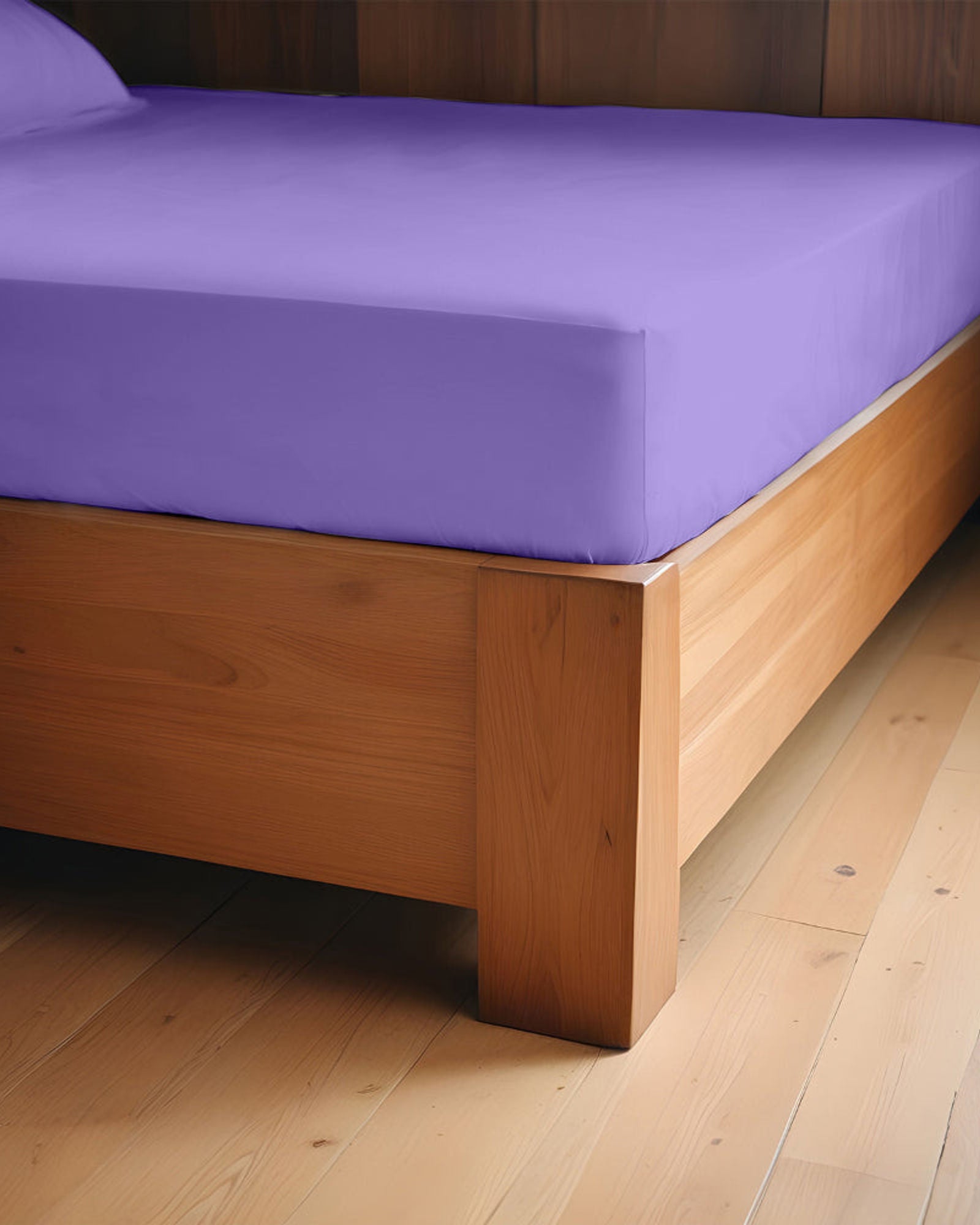 طقم ملاءات قطنية منزلية فائقة النعومة مكون من 3 قطع، لون أرجواني داكن