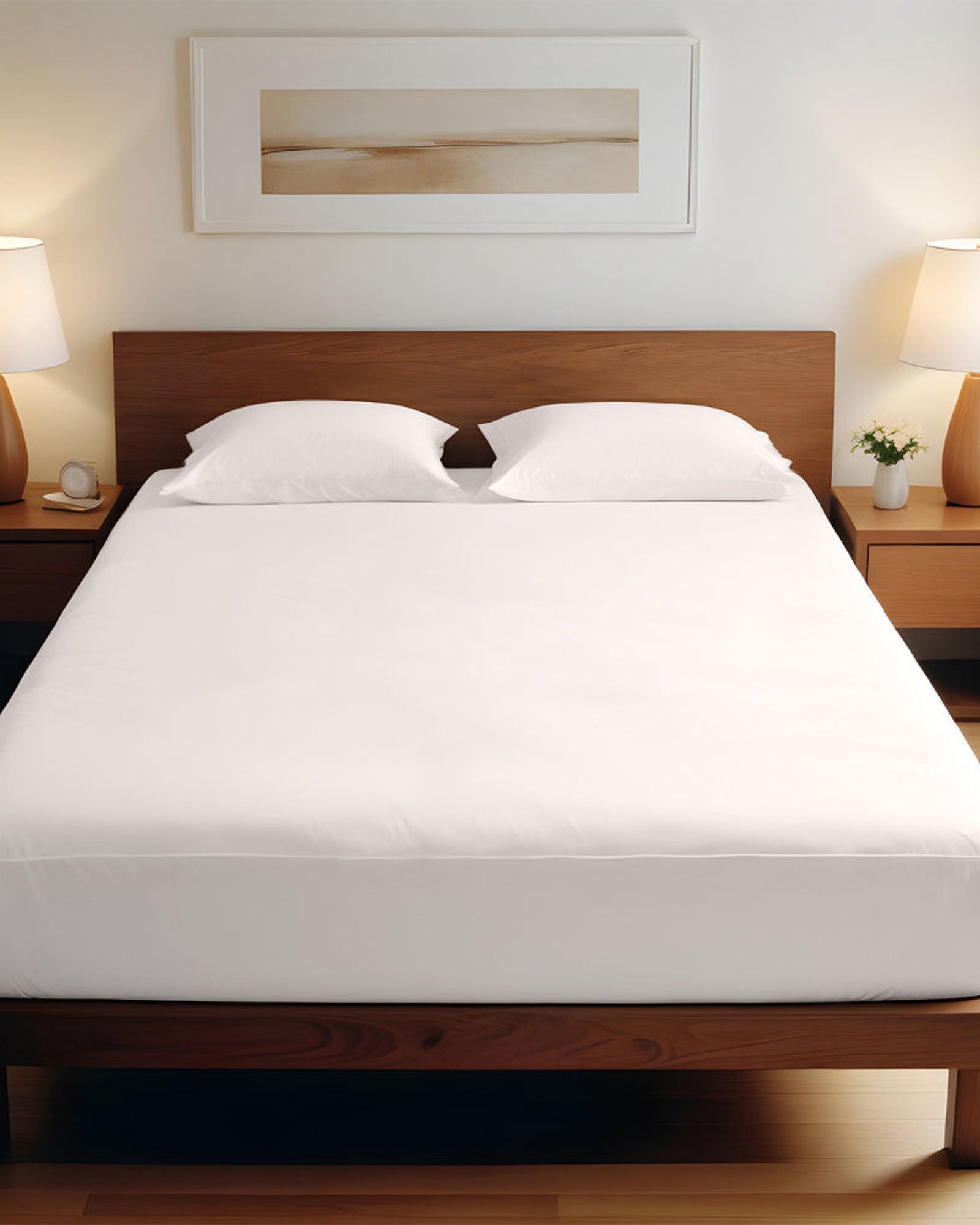 طقم ملاءات قطنية منزلية فائقة النعومة مكون من 3 قطع، عاجي