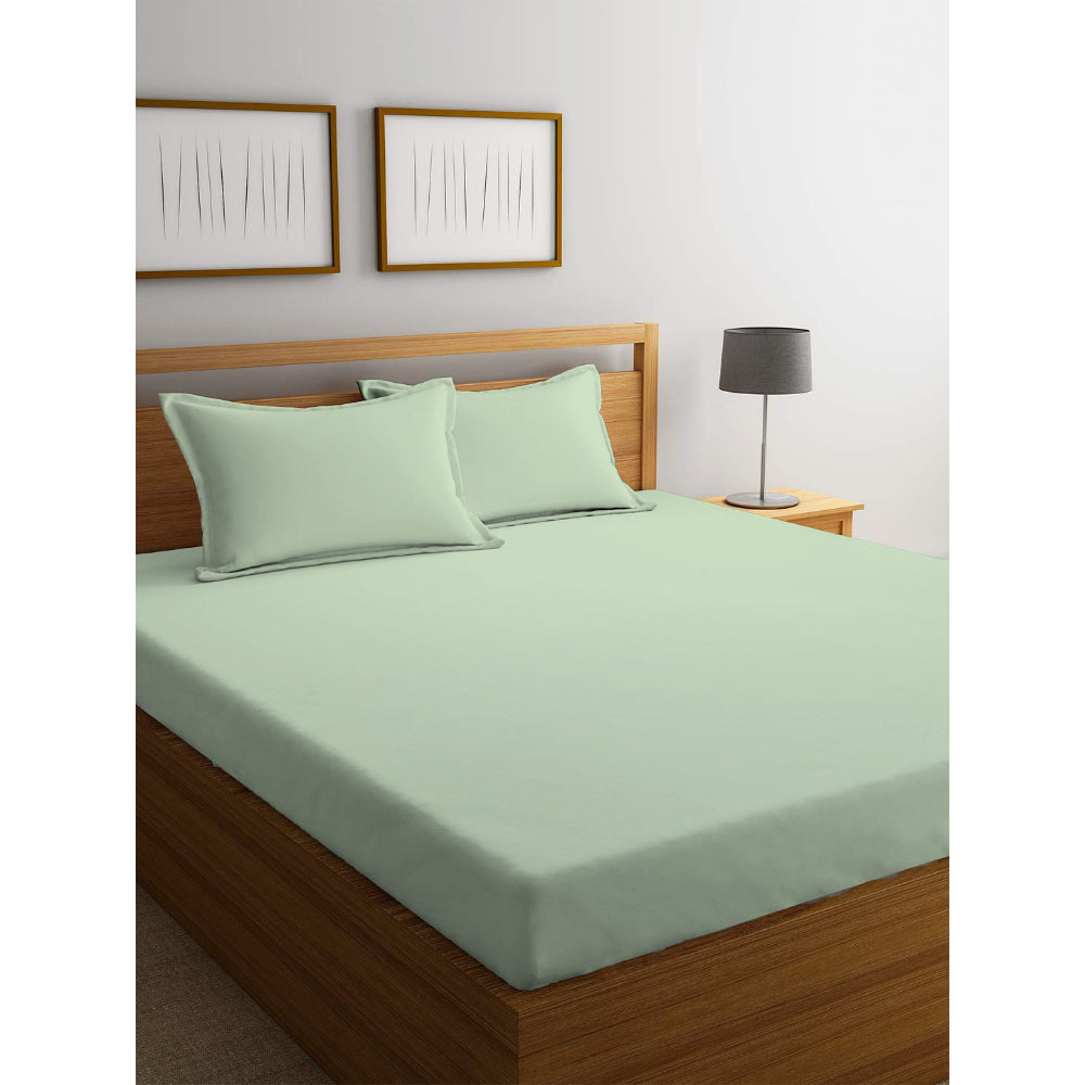 طقم ملاءات قطنية منزلية فائقة النعومة مكون من 3 قطع، لون أخضر نعناعي