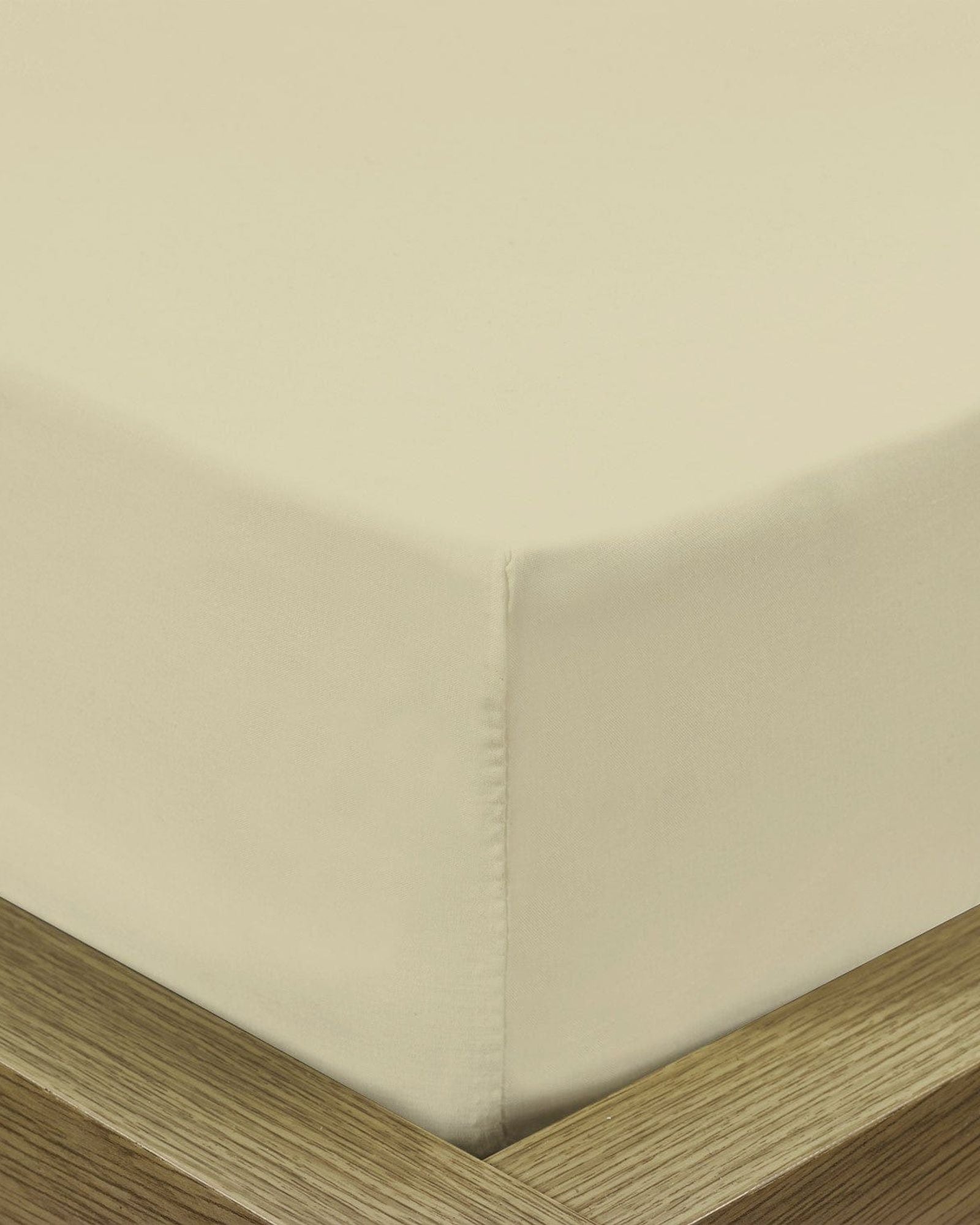 ملاءة سرير قطنية منزلية قطعة واحدة فائقة النعومة باللون البيج