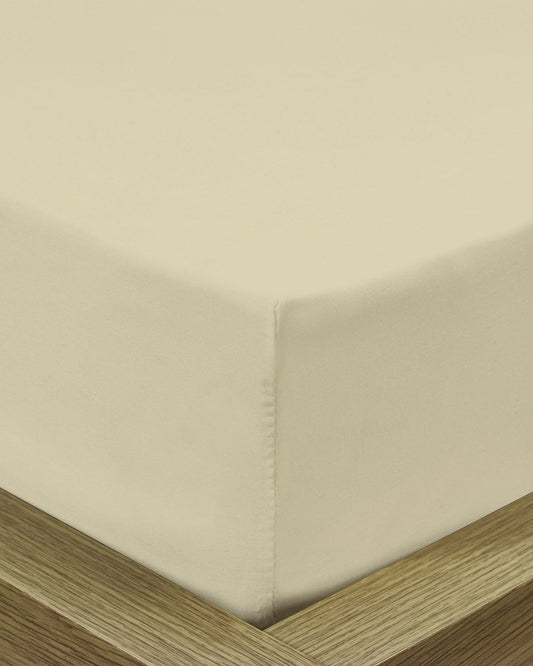 ملاءة سرير قطنية منزلية قطعة واحدة فائقة النعومة بيج