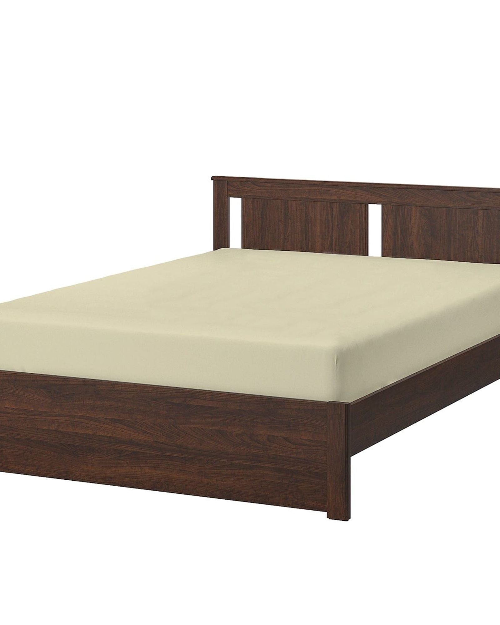 ملاءة سرير قطنية منزلية قطعة واحدة فائقة النعومة باللون البيج