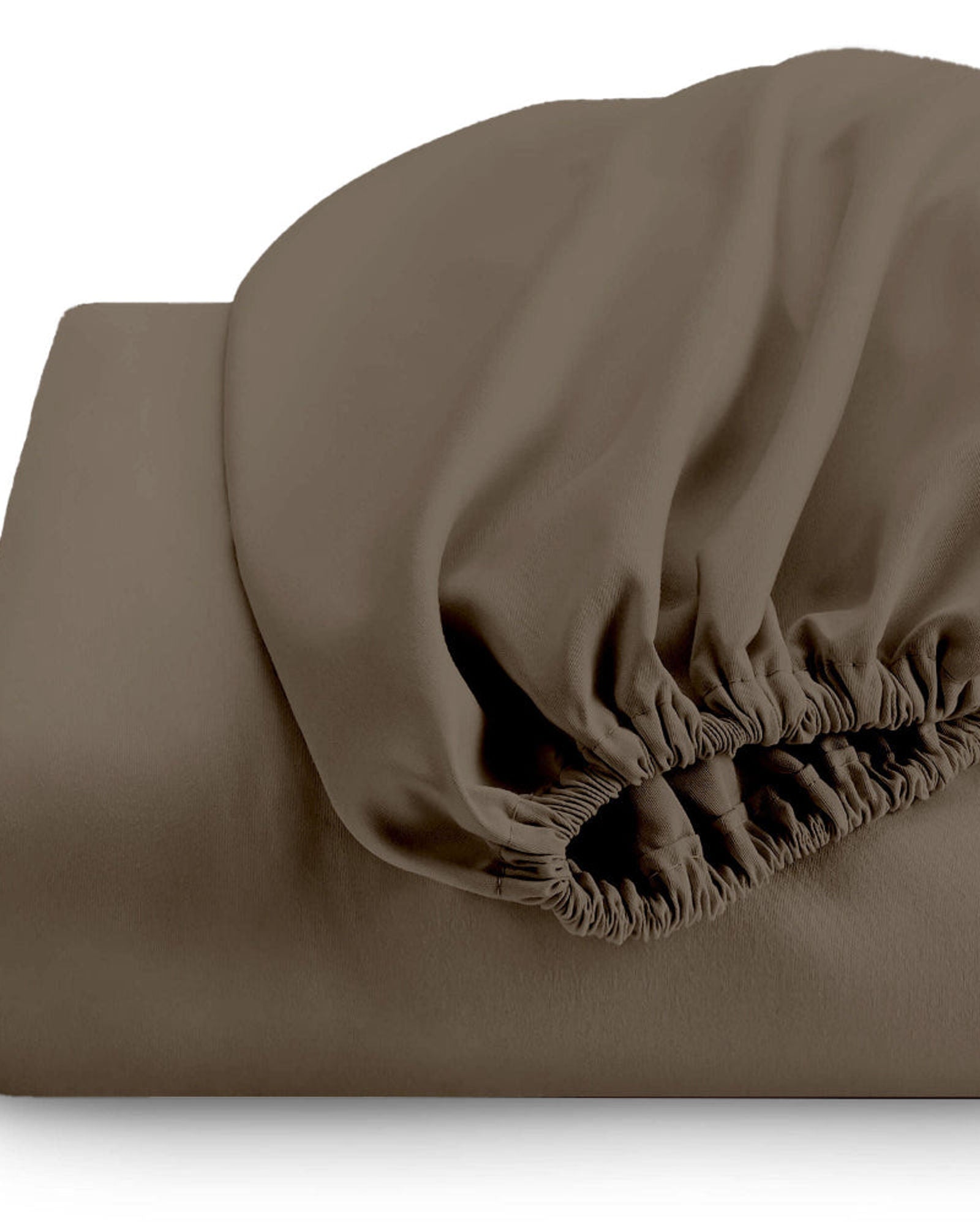 ملاءة سرير قطنية منزلية قطعة واحدة فائقة النعومة باللون البني
