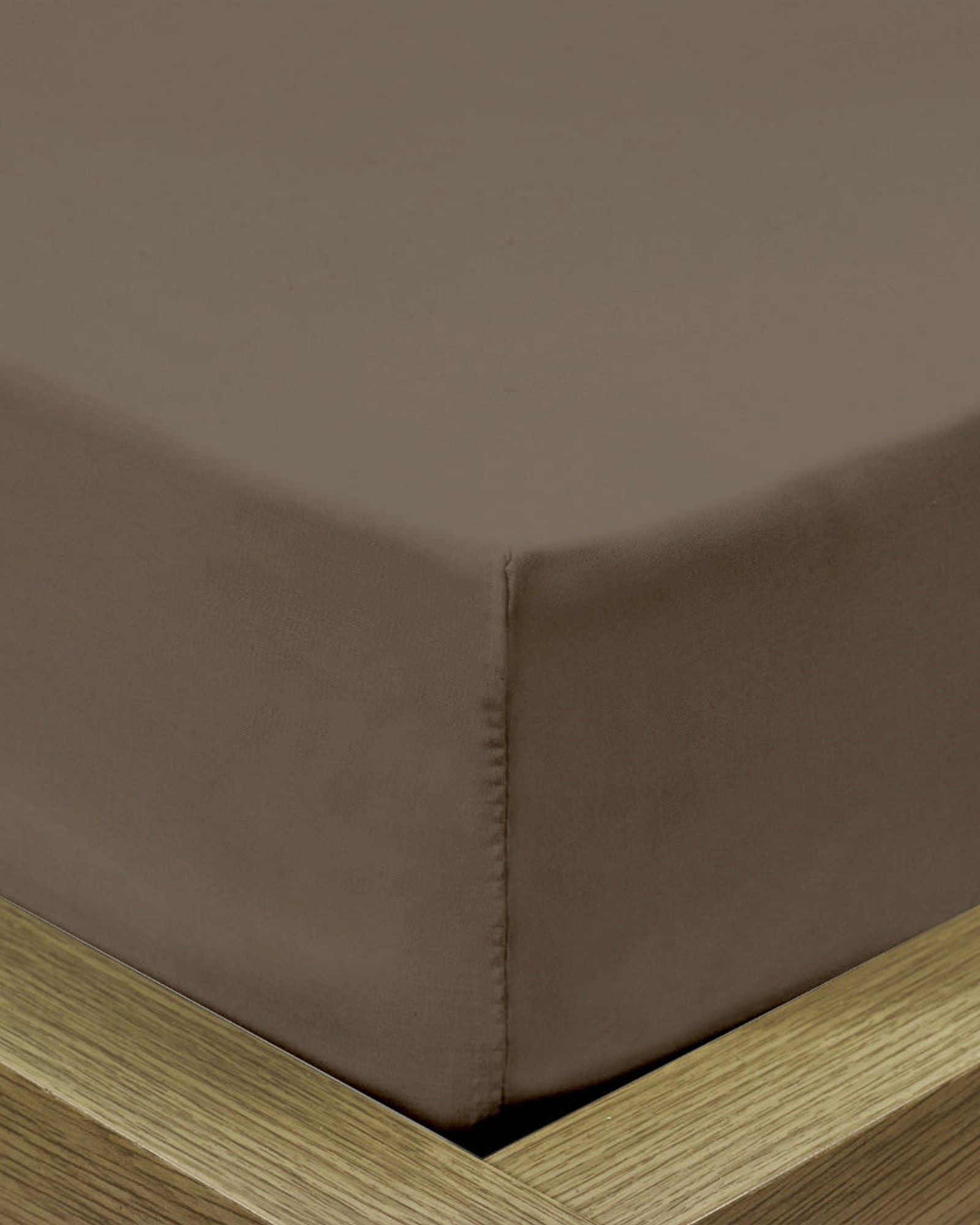 ملاءة سرير قطنية منزلية قطعة واحدة فائقة النعومة باللون البني