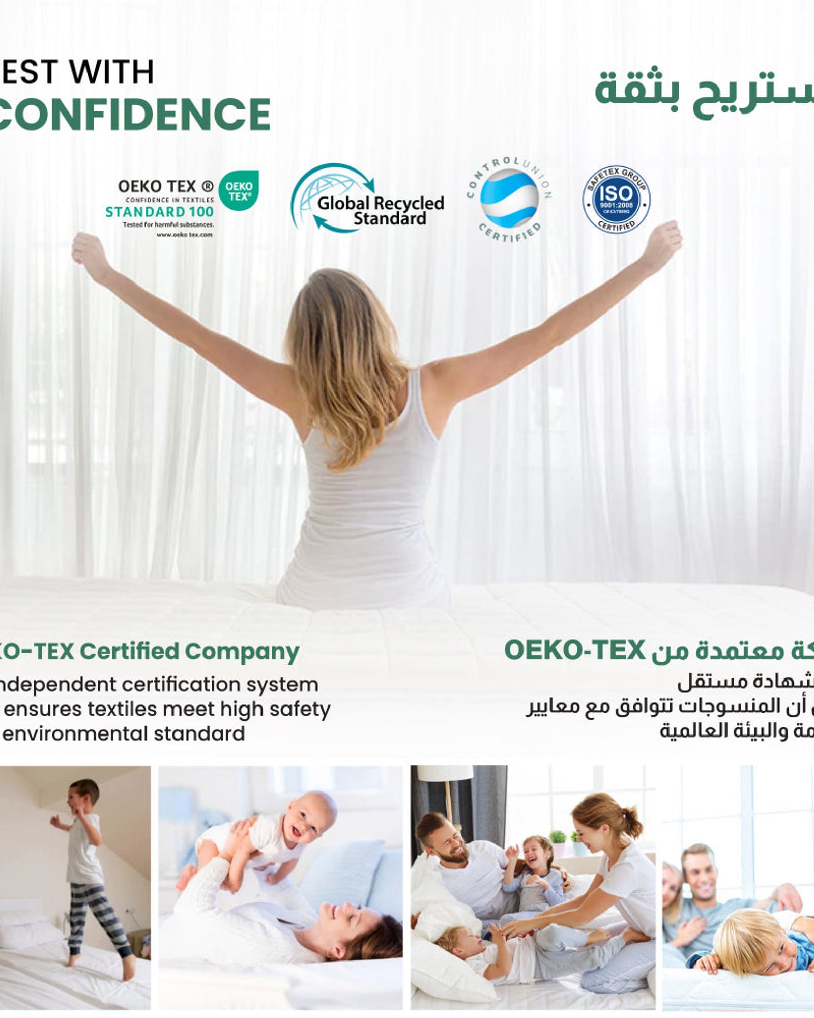 طقم مكون من 3 قطع من غطاء مرتبة قطني مطبوع مع غطائين للوسادة من Cotton Home باللونين الأبيض والرمادي بتصميم هندسي