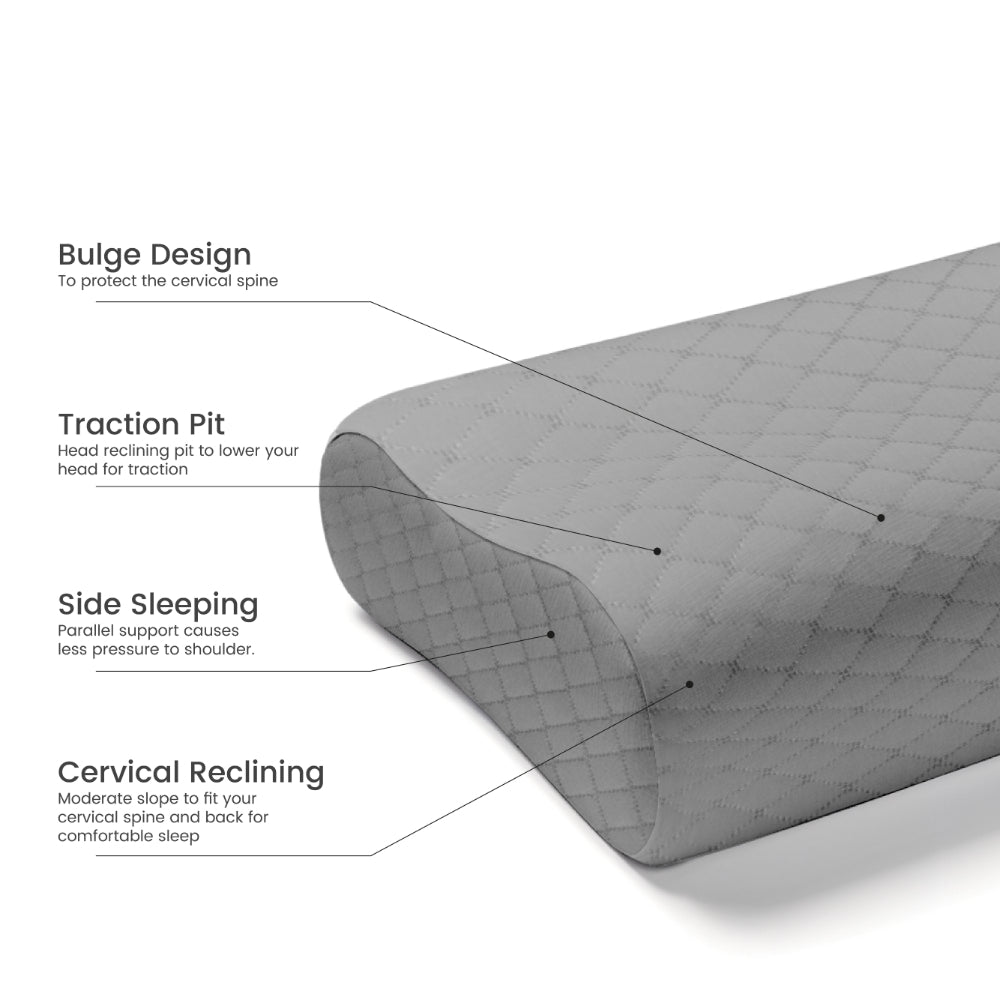 وسادة قطنية ناعمة من إسفنج الذاكرة مضادة للتوتر، مصنوعة من قماش رمادي