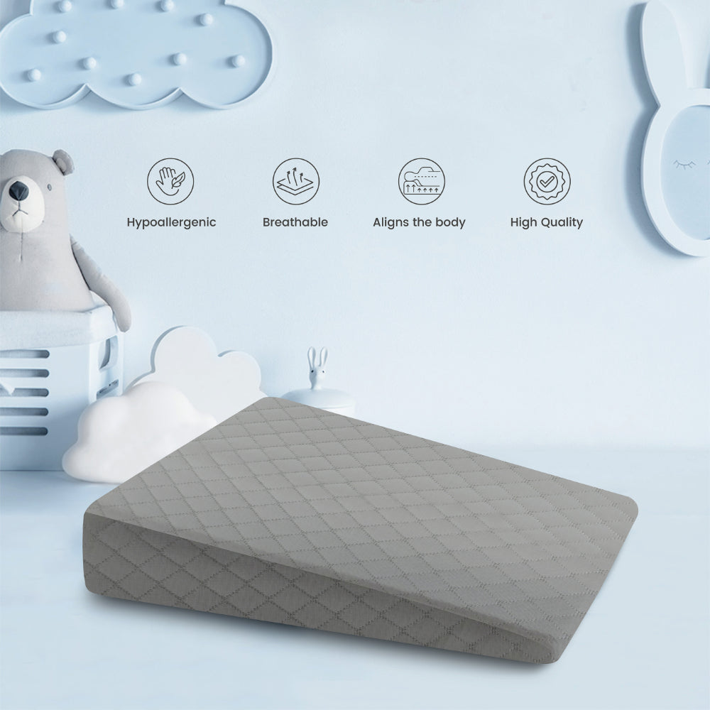 وسادة قطنية منزلية ناعمة من إسفنج الذاكرة مضادة للتوتر، قماش رمادي