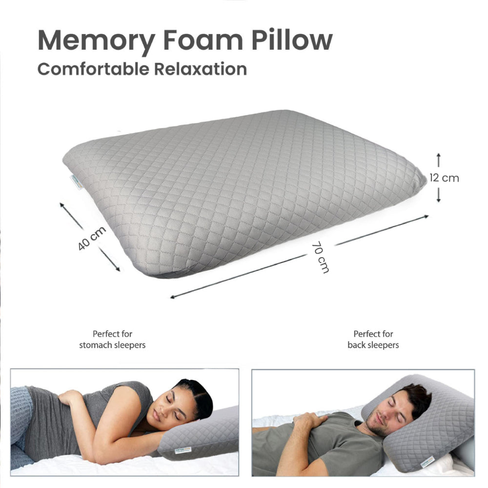 قماش قطني منزلي كلاسيكي Breatheasy Sponetta Memory مضاد للتوتر باللون الرمادي