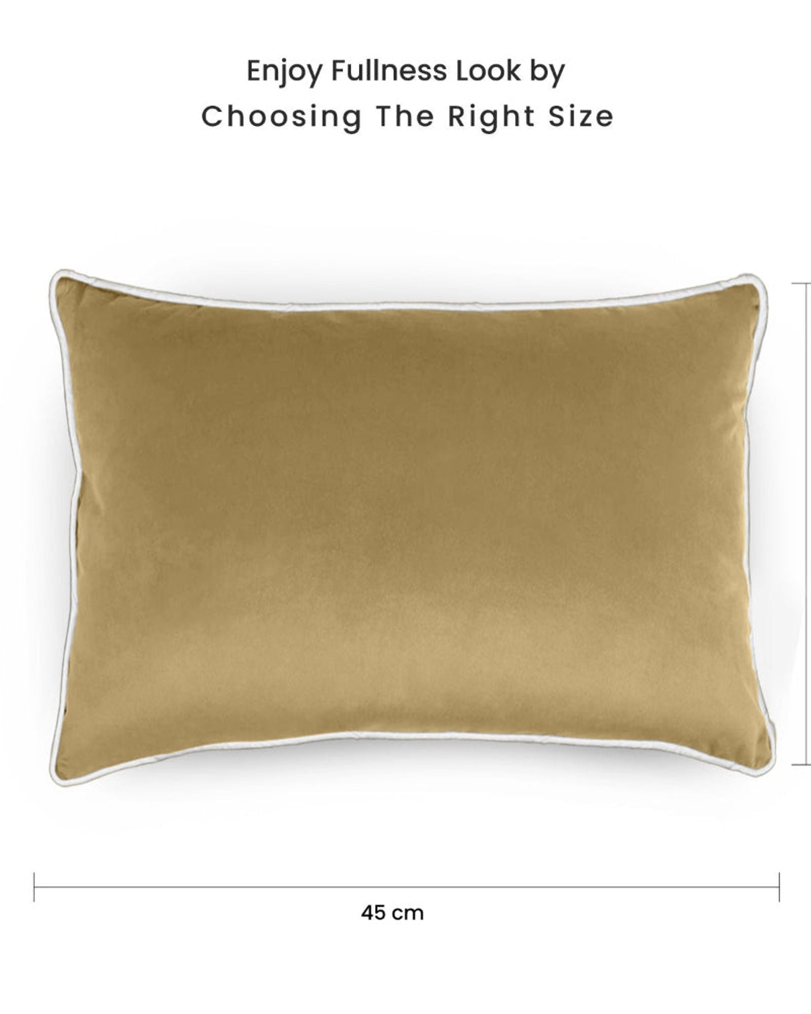 وسادة مخملية من القطن المنزلي مقاس 45 × 30 سم، عبوة من قطعتين