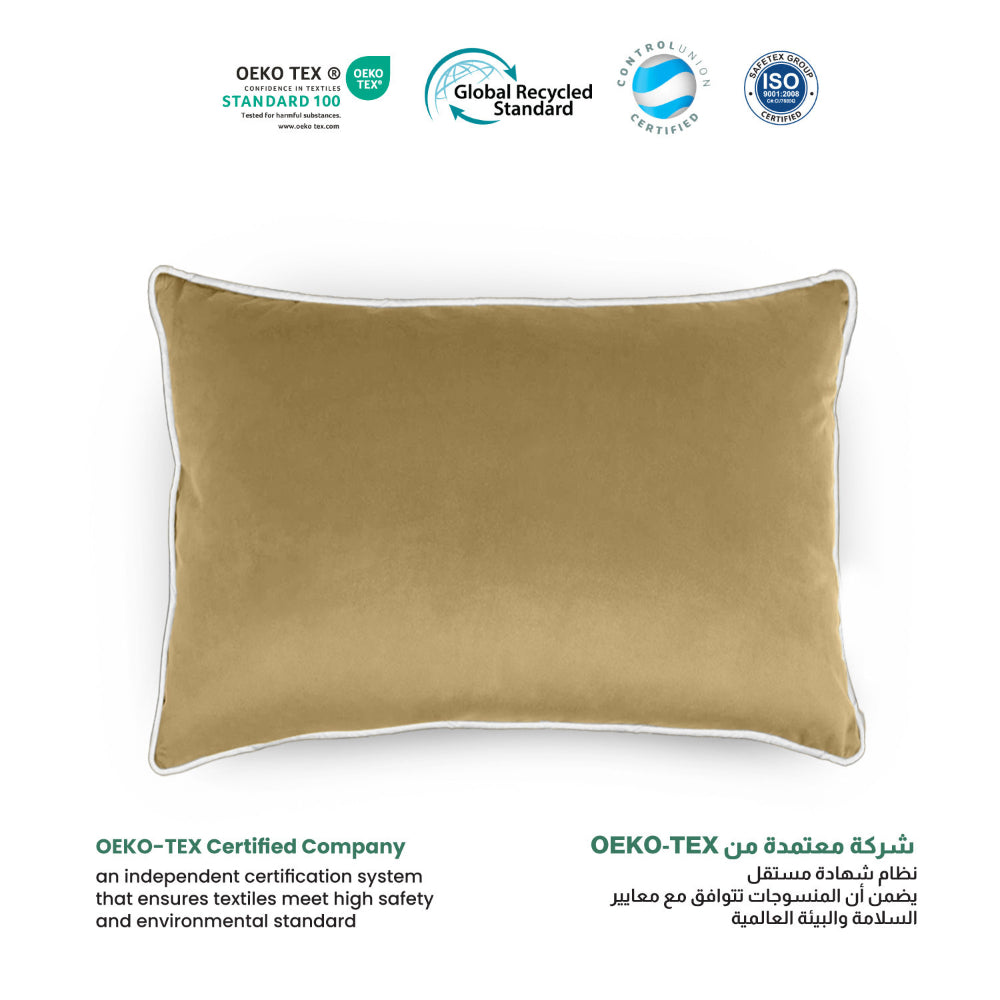 وسادة مخملية من القطن المنزلي مقاس 45 × 30 سم، عبوة من قطعتين