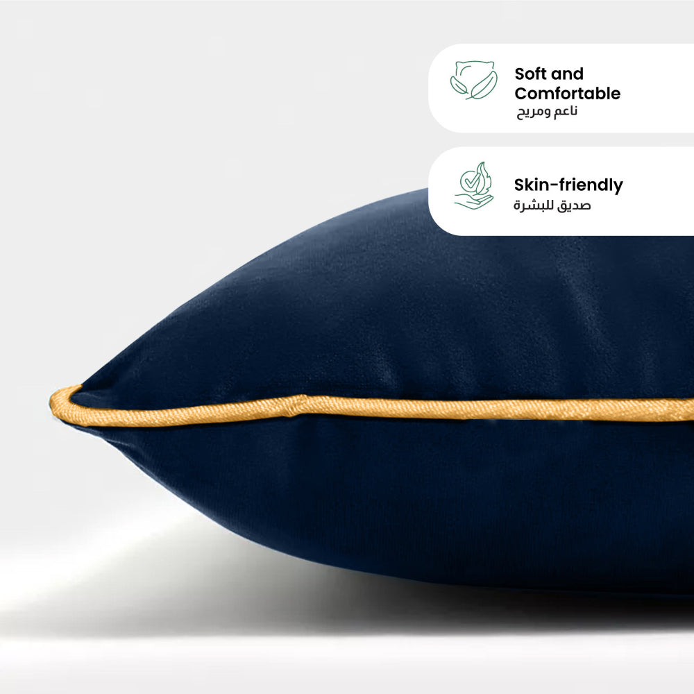 وسادة مخملية من القطن المنزلي مقاس 45 × 30 سم، عبوة من قطعتين