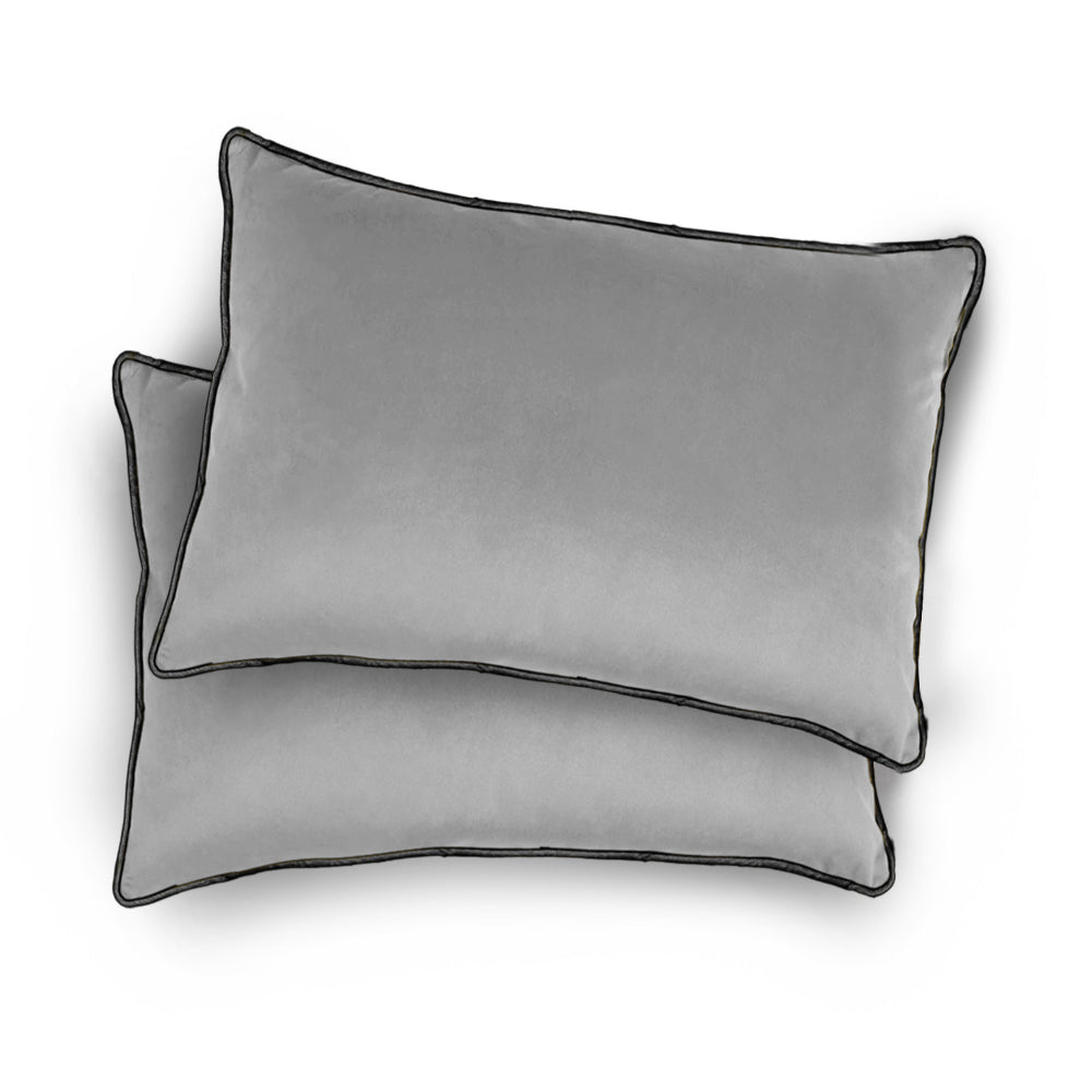 وسادة مخملية من القطن المنزلي مقاس 45 × 30 سم، عبوة من قطعتين