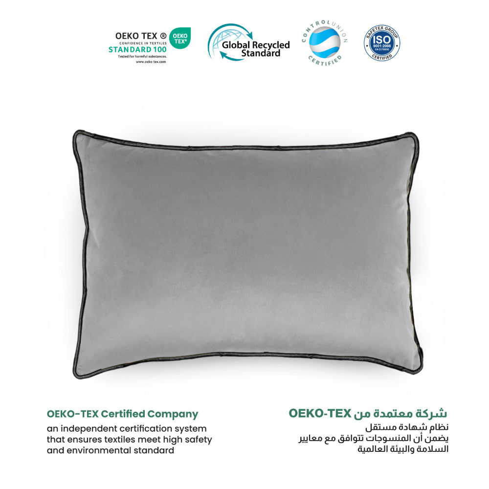 وسادة مخملية من القطن المنزلي مقاس 45 × 30 سم، عبوة من قطعتين