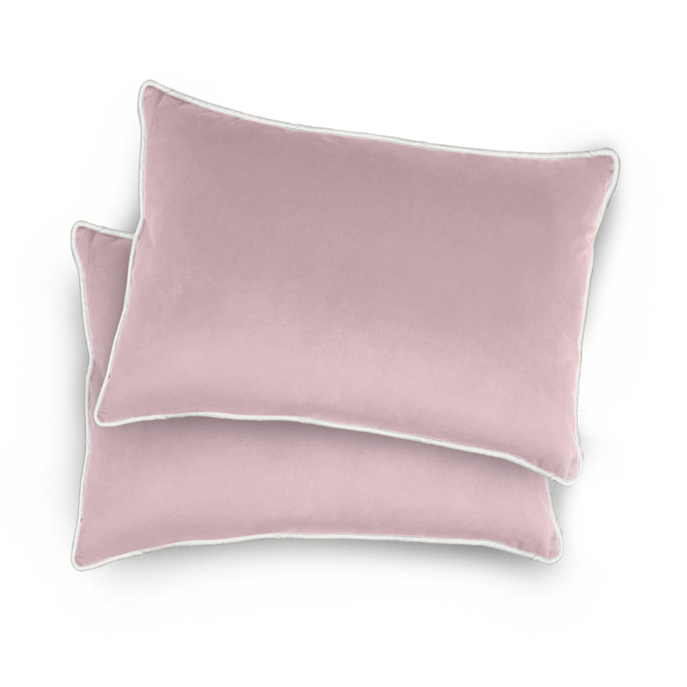 وسادة مخملية من القطن المنزلي مقاس 45 × 30 سم، عبوة من قطعتين