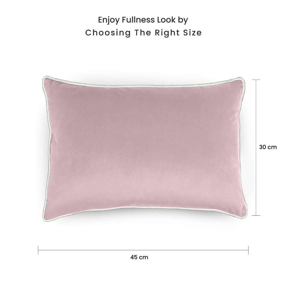 وسادة مخملية من القطن المنزلي مقاس 45 × 30 سم، عبوة من قطعتين