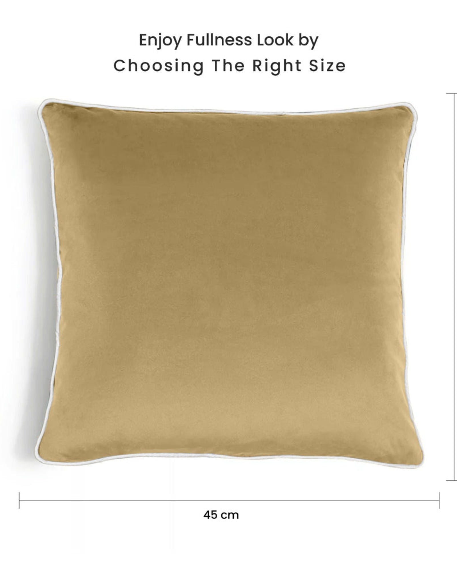 وسادة مخملية من القطن المنزلي مقاس 45 × 45 سم، عبوة من قطعتين