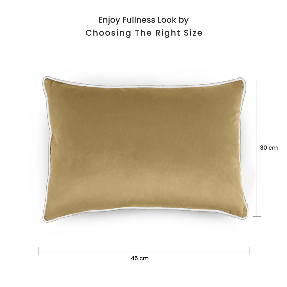 وسادة مخملية من القطن المنزلي مقاس 45 × 30 سم، عبوة من 4 قطع