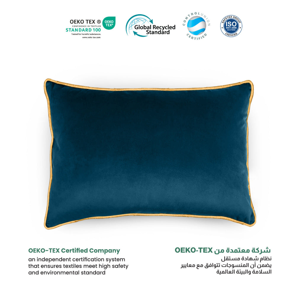 وسادة مخملية من القطن المنزلي مقاس 45 × 30 سم، عبوة من 4 قطع